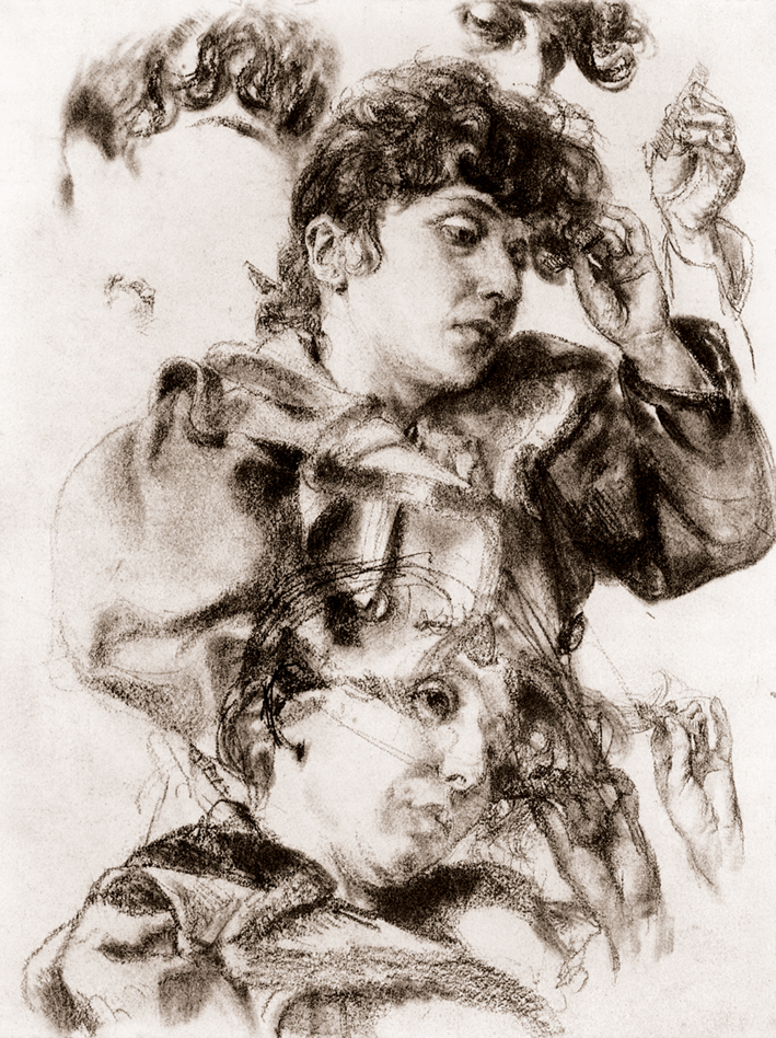  Adolpyh Von Menzel —— 梳头的女人